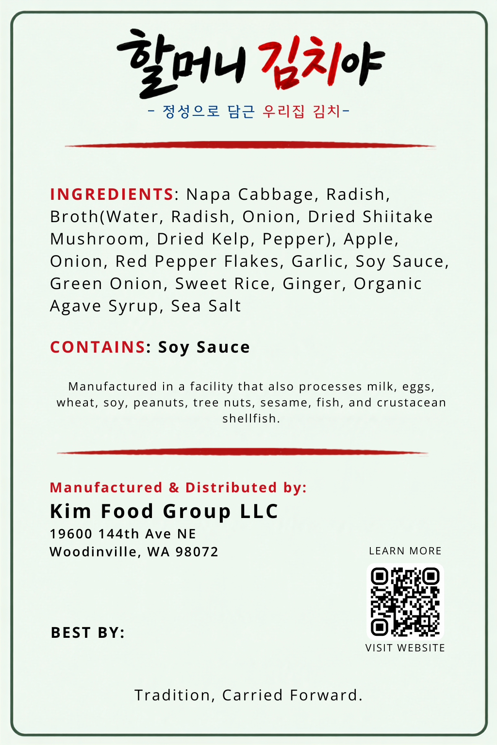 Vegan Napa Kimchi